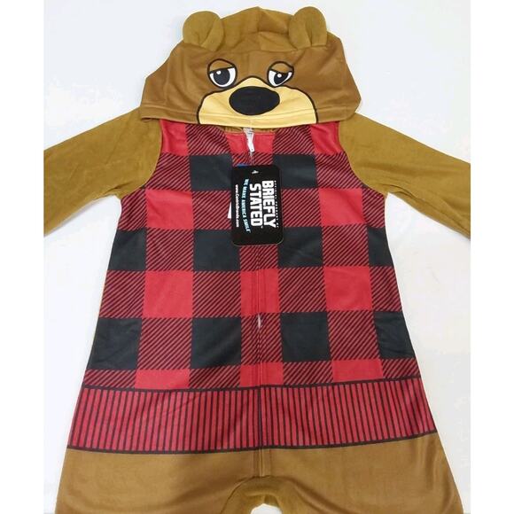Briefly Stated Size 4 Hooded Bear Blanket Sleeper - Picture 1 of 6